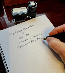 Writing with a Montblanc 149